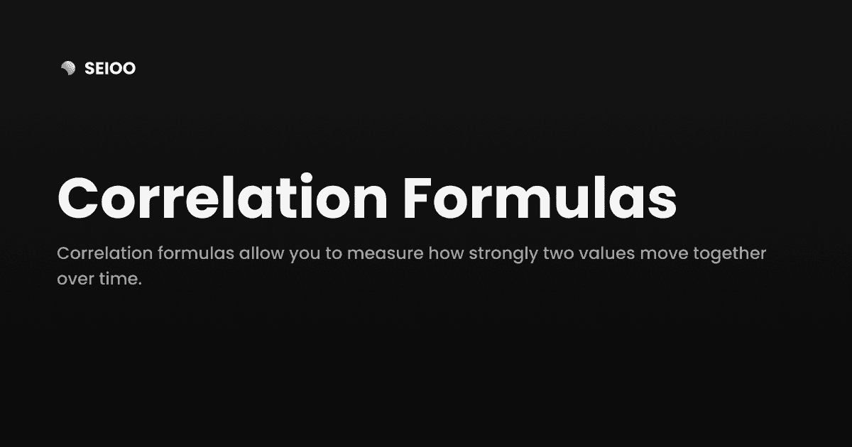 Correlation Formulas